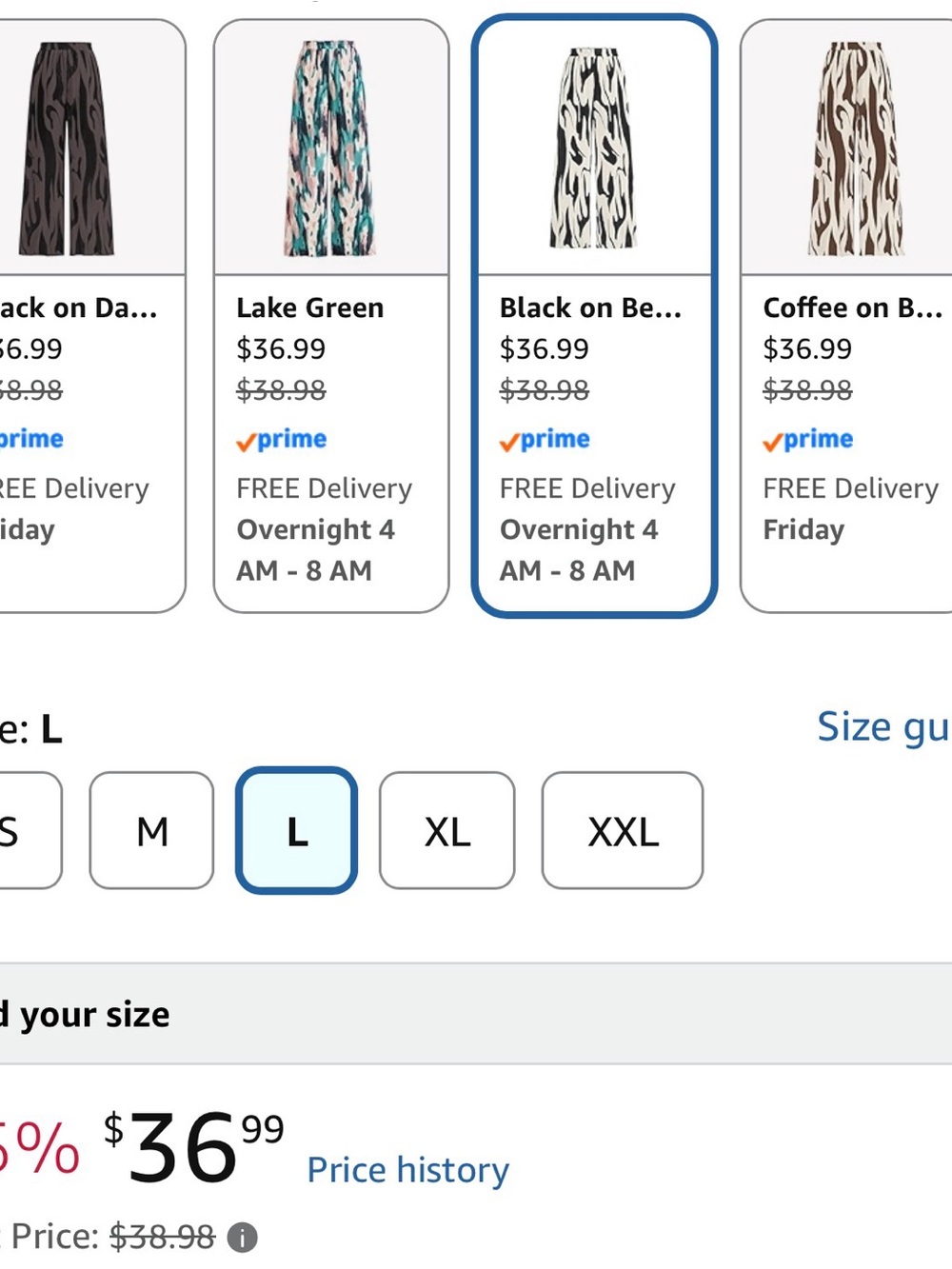 Wide Leg Zebra Print Pants - Black & White - Picture 6 of 10